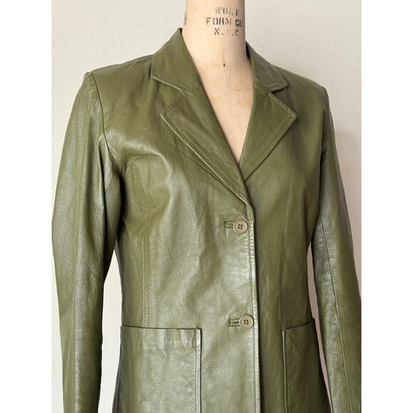 Vintage Olive Green Blazer/Jacket 1990s - Picture 2 of 3